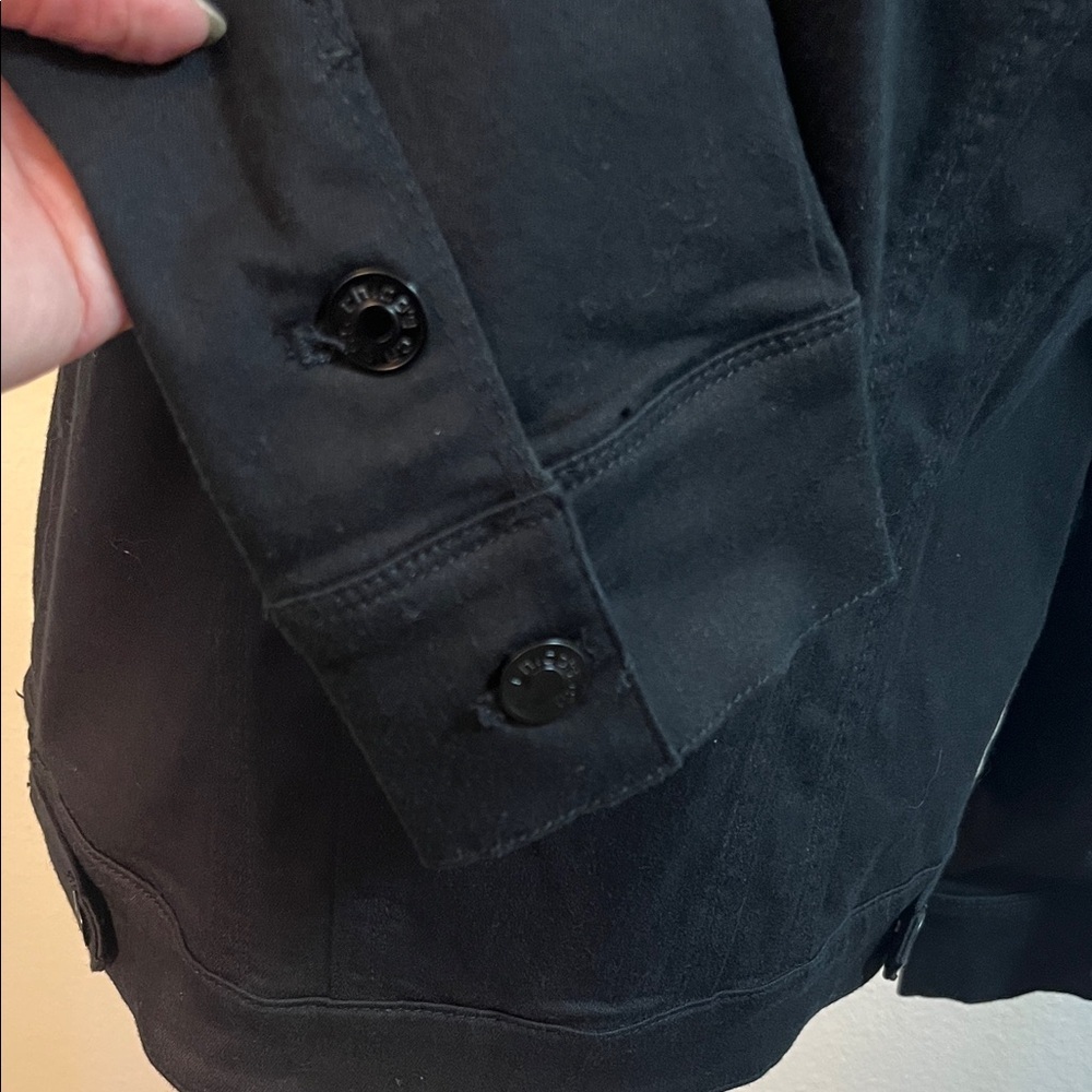 EUC Chico’s Black Denim Jacket​ - Picture 7 of 10